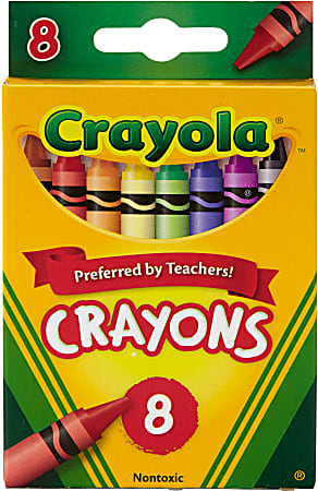 Crayola Crayons, Assorted Colors, Box Of 8 Crayons