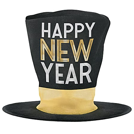 Amscan 3902557 Happy New Year Oversized Top Hat, Multicolor