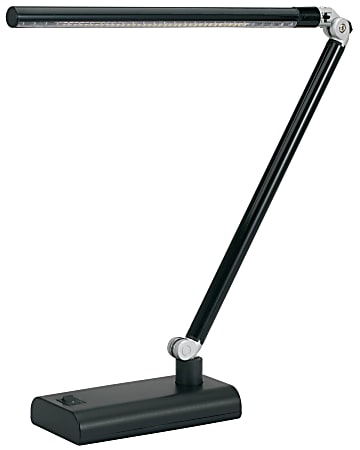 V-Light Slim-Strip LED Desk Lamp, Adjustable, 18"H, Black