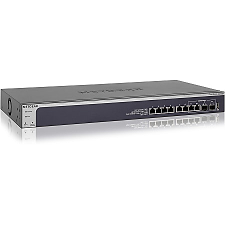 Netgear XS708T - ProSAFE 10 Gigabit Smart Managed Switch - 8 Ports - Manageable - Gigabit Ethernet, 10 Gigabit Ethernet - 10GBase-X, 10GBase-T - 3 Layer Supported - Modular - Twisted Pair, Optical Fiber - Rack-mountable - Lifetime Limited Warranty