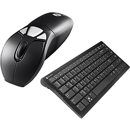 Air Mouse® GO Plus Wireless Keyboard & Mouse, Straight Compact Keyboard, Ambidextrous Optical/Air Mouse, GYM1100CKNA
