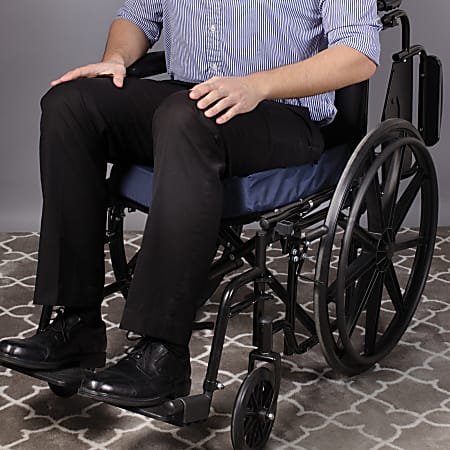 DMI Foam Wheelchair Seat Cushion - Navy