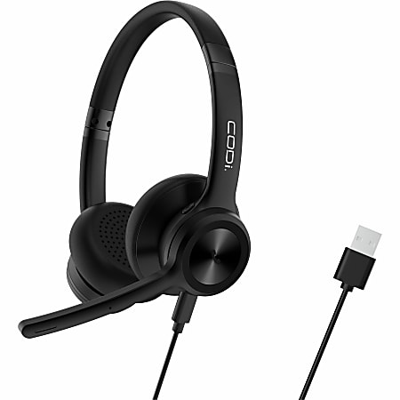 CODi CLARO Wired Stereo Dual Ear Headset w/ AI ENC Microphone - Stereo - USB Type C - Wired - Over-th - A04618