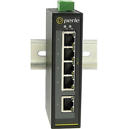 Perle IDS-105F - Industrial Ethernet Switch - 5 Ports - 10/100Base-TX - 2 Layer Supported - Rail-mountable - 5 Year Limited Warranty