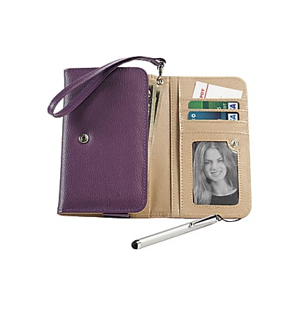 Crown Wristlet Phone Wallet And Stylus Set, Purple