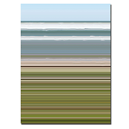 Trademark Global Sky Water Beach Grass Gallery-Wrapped Canvas Print By Michelle Calkins, 18"H x 24"W