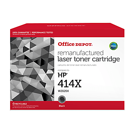 Office Depot® Brand Remanufactured High-Yield Black Toner Cartridge Replacement For HP 414X, W2020X