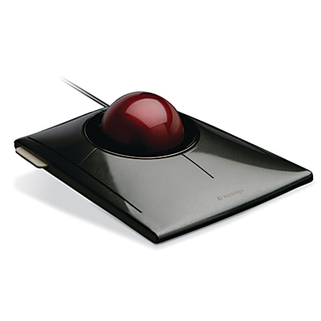 Kensington SlimBlade Trackball, Graphite/Ruby Red