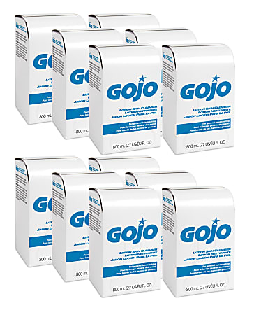 GOJO® Lotion Skin Cleanser Soap, Floral Scent, 27.05 Oz, Carton Of 12 Bottles