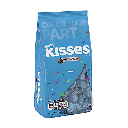 Hershey's® KISSES Milk Chocolates, 17.6 Oz, Light Blue, Pack Of 2 Bags