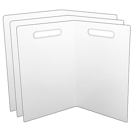Ashley Productions Folding Magnetic Whiteboards, 14” x 18”, White, Pack Of 3 Whiteboards