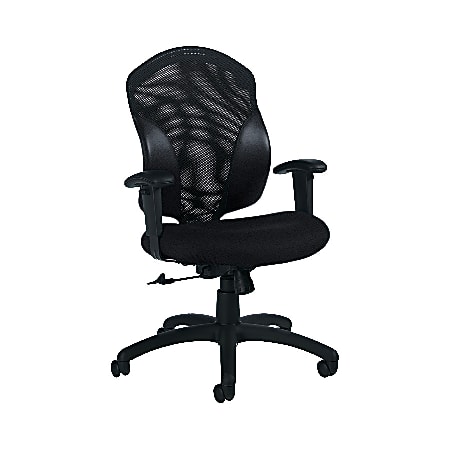 Global® Tye Mid-Back Fabric Tilter Chair, 41"H x 25"W x 26"D, Black