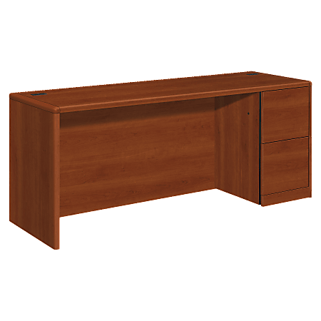 HON® 10700 Series Laminate Right Pedestal Credenza, Cognac