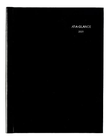 AT-A-GLANCE® DayMinder Weekly Appointment Book/Planner, 8" x 11", Black, January to December 2021, G520H00