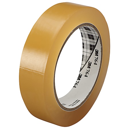 3M™ 764 Vinyl Tape, 3" Core, 1" x 36 Yd., Clear, Case Of 36