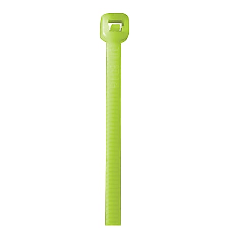 Office Depot® Brand Color Cable Ties, 11", Fluorescent Green, Case Of 1,000