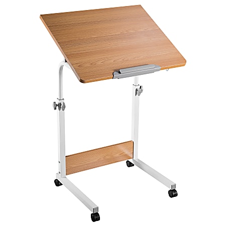 Mount-It! MI-8020 23"W Rolling Computer Desk, Brown