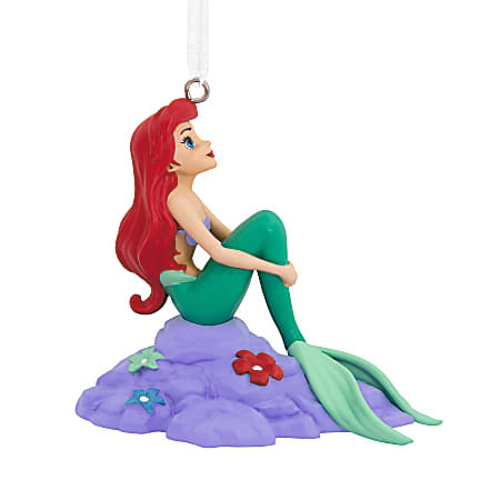 Hallmark Ariel on Rock Ornament, 3”H x 2”W x 3-1/4”D, Multicolor