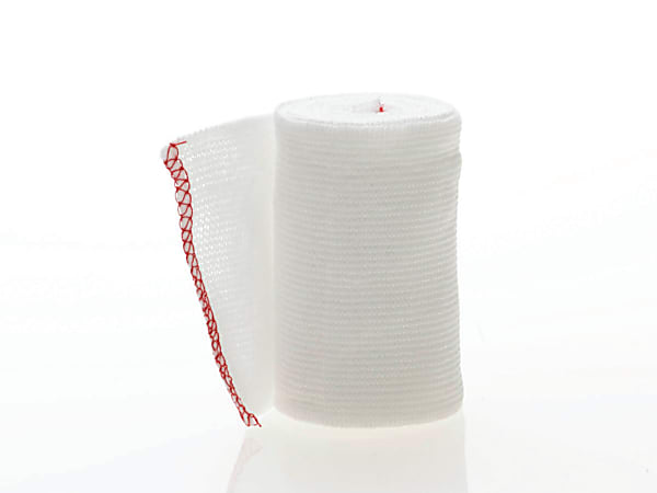Medline Non-Sterile Swift-Wrap Elastic Bandages, 3" x 5 Yd., White, 10 Bandages Per Box, Case Of 5 Boxes