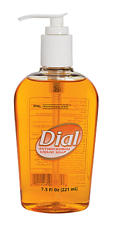 Dial® Antimicrobial Liquid Hand Soap, Unscented, 7.5 Oz, Case Of 12