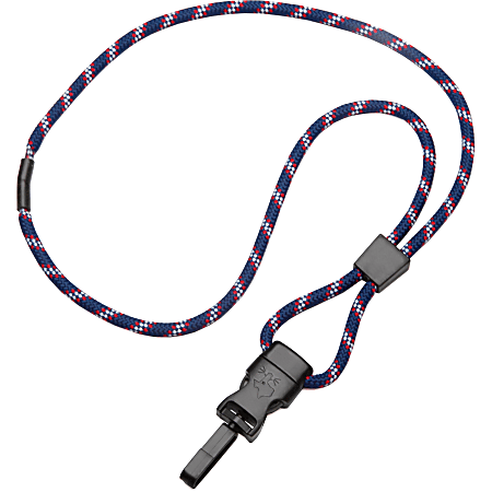 SKILCRAFT&reg; Patriotic Cord-Style Lanyards, 36", Multicolor, Pack Of 12 Lanyards