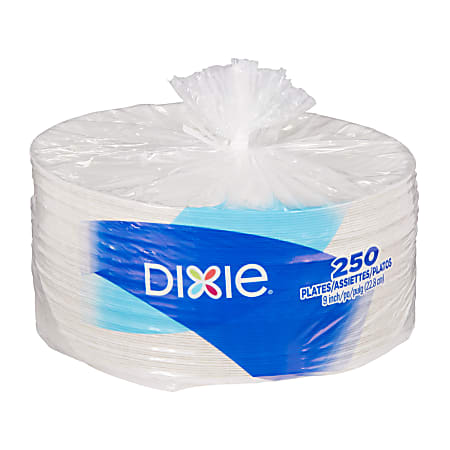 The Supplies Guys: Dixie 9 Economy White Paper Plates - CT per carton