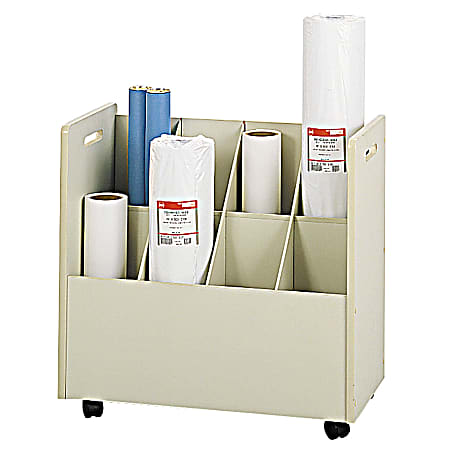 Safco® Mobile Roll File, 8 Compartments, 7" Tubes