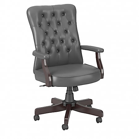 Bush Business Furniture Arden Lane Bonded Leather High Back Tufted