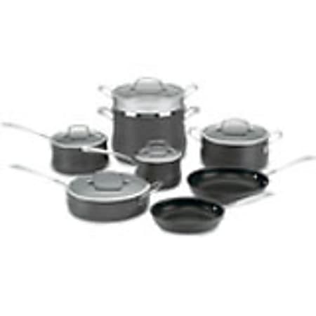 Contour 13-Piece Hard-Anodized Aluminum Nonstick Cookware Set in Black Contour 13-Piece Hard-Anodized Aluminum Nonstick Cookware Set in Black
