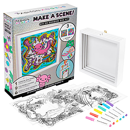 Fashion Angles Make A Scene DIY Shadow Box Kit, Kit Of 16 Pieces