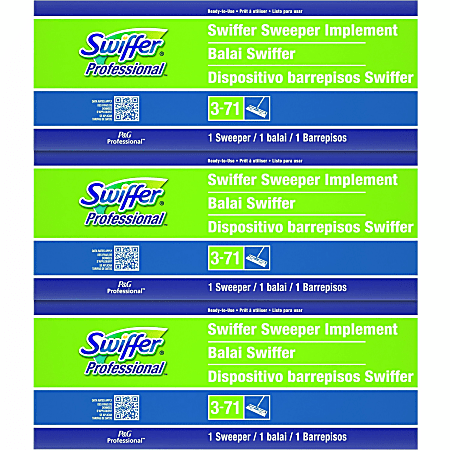 Swiffer Sweeper - 10" Head - Swivel Head, Lightweight - 3 / Carton - Green