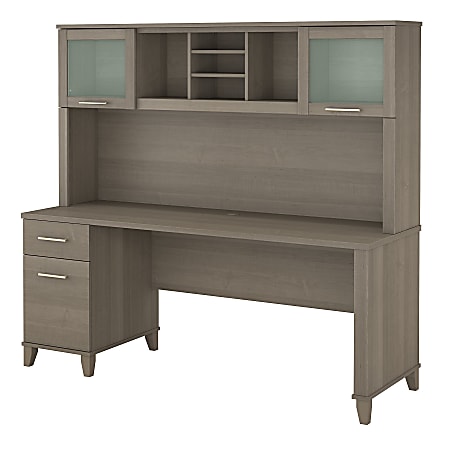 Bush office 2025 desk with hutch