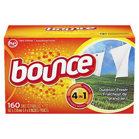 Bounce Dryer Sheets, Outdoor Fresh Scent, Orange, 160