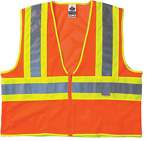 Ergodyne GloWear Safety Vest, Type R Class 2, 2X/3X, 2-Tone Lime, 8230Z