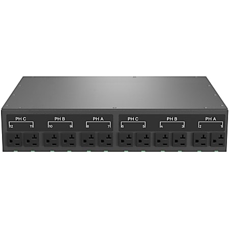Geist Switched Outlet Level Monitoring EC MNU3EDR1-12S203-3TL21A0E10-S - Power distribution unit (rack-mountable) - AC 120/208 V - 8.6 kW - 3-phase WYE (star) - Ethernet 10/100
