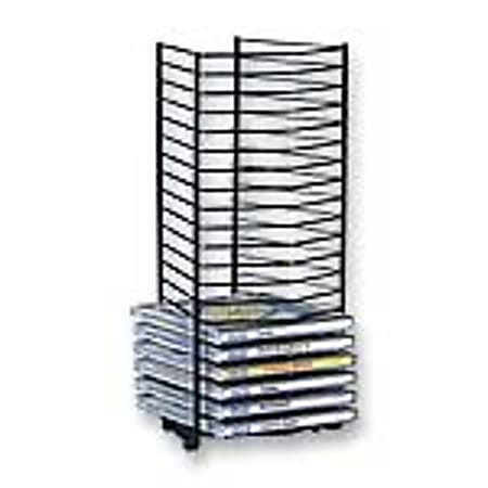 Fellowes® CD Tower Rack, 20 Capacity, Black