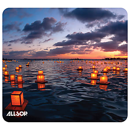 Allsop® Naturesmart Mouse Pad, 8" x 8-3/4", Lanterns