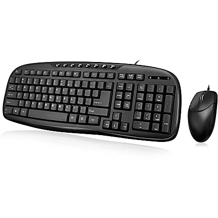 Adesso® AKB-133CB EasyTouch  USB Multimedia Keyboard And Optical Mouse