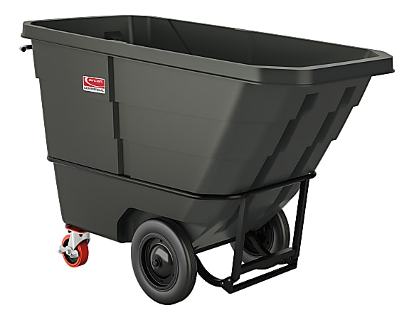 Suncast Commercial Tilt Truck, Heavy Duty, 1 Cu Yd., 45-1/8"H x 33-7/8"W x 70"D, Black