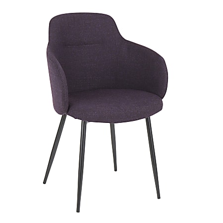 LumiSource Boyne Chair, Black/Purple