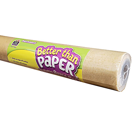 Teacher Created Resources® Better Than Paper® Bulletin Board Paper Rolls, 4' x 12', Parchment, Pack Of 4 Rolls