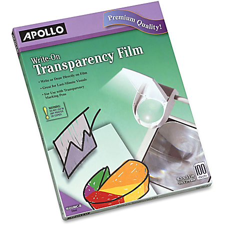 Apollo Write On Film Pack Of 100 - Office Depot