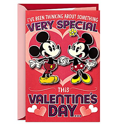 Hallmark Disney Mickey Mouse and Minnie Mouse Funny Pop-Up Valentine's Day Card (U and Me)