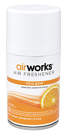 Hospeco AirWorks® Metered Aerosol Air Fresheners, Citrus Grove, 7 Fl Oz, Pack Of 12 Fresheners