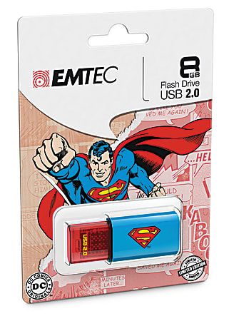 EMTEC Superhero USB 2.0 Flash Drive, Superheros, 8GB
