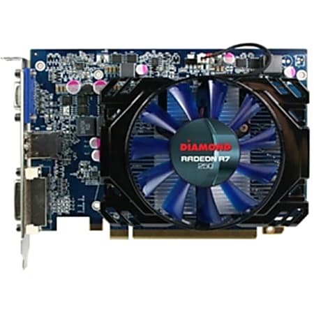 DIAMOND R7250D51GXOC Radeon R7 250 Graphic Card - 1 GHz Core - 1 GB GDDR5 - PCI Express 3.0 x16 - Full-height - Dual Slot Space Required