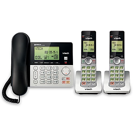 VTech CS5129 3 DECT 6.0 Expandable Cordless Phone With Digital