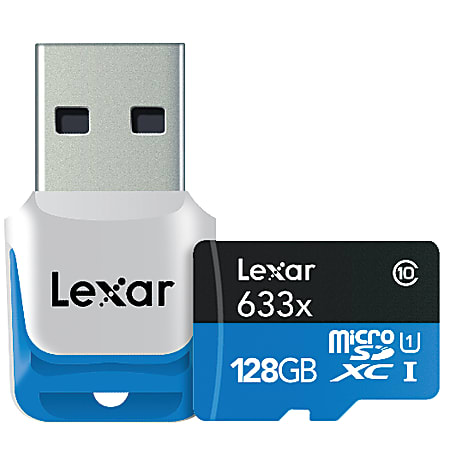 Lexar® High Performance 633x MicroSD High Capacity UHS-I Memory Card, 128GB