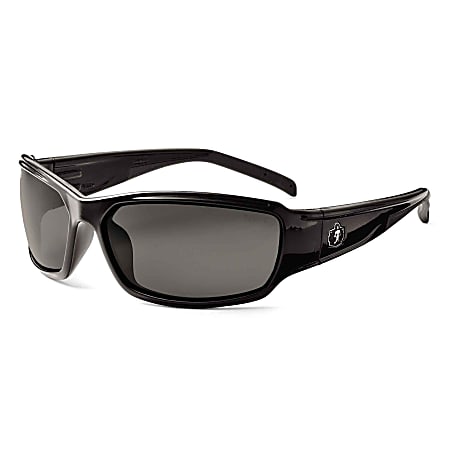 Ergodyne Skullerz® Safety Glasses, Thor, Black Frame, Smoke Lens