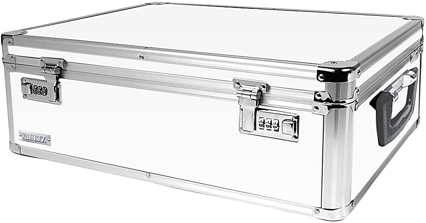 Vaultz® Locking Storage Chest, Medium Size, White